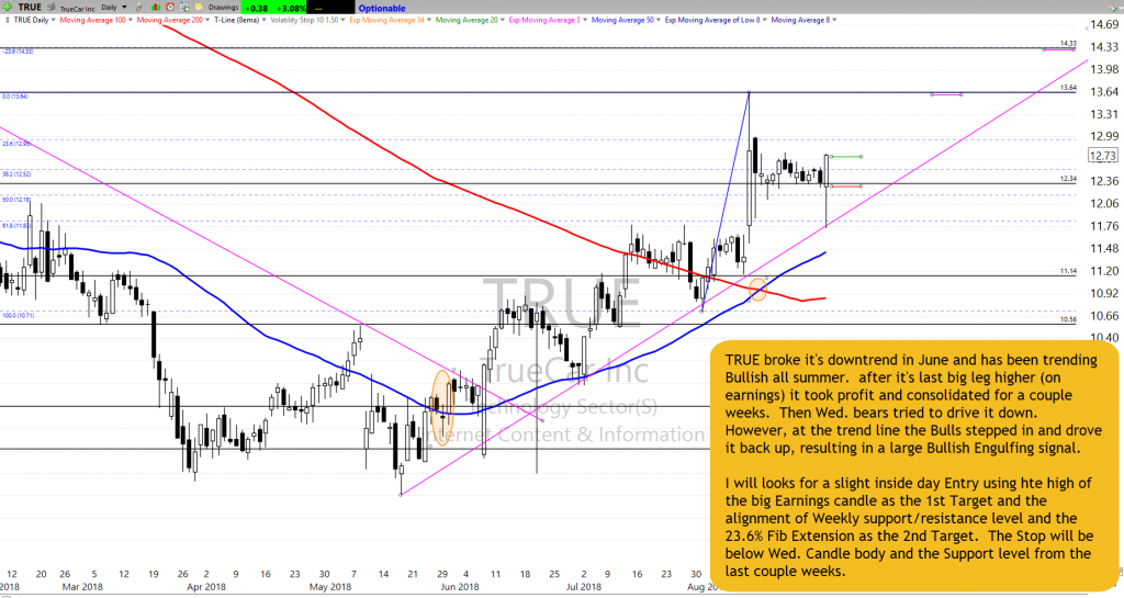 TRUE Chart Setup as of 8-29-18