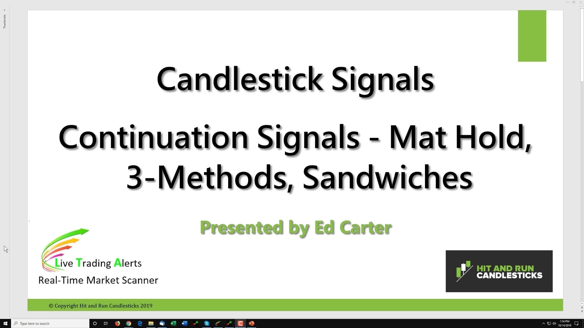 Continuation Signals Hit Run Candlesticks