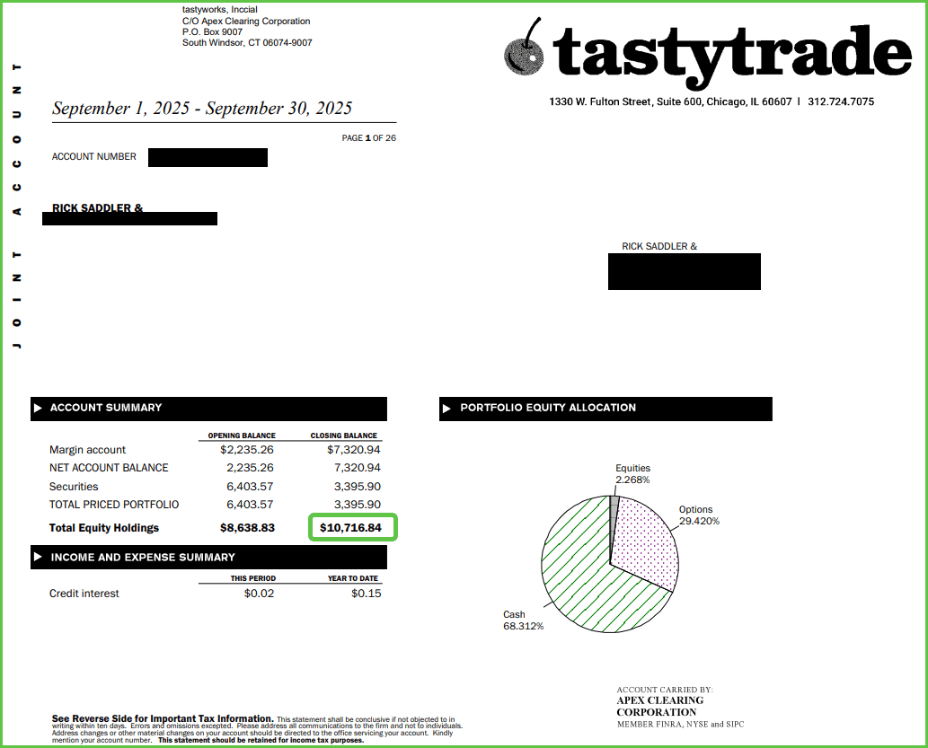 Rick Saddler Sept 2025 Statement